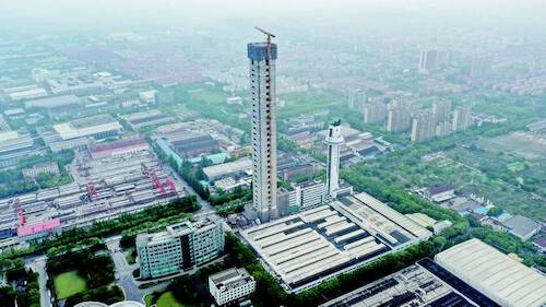 小图-上海三菱电梯新试验塔鸟瞰图